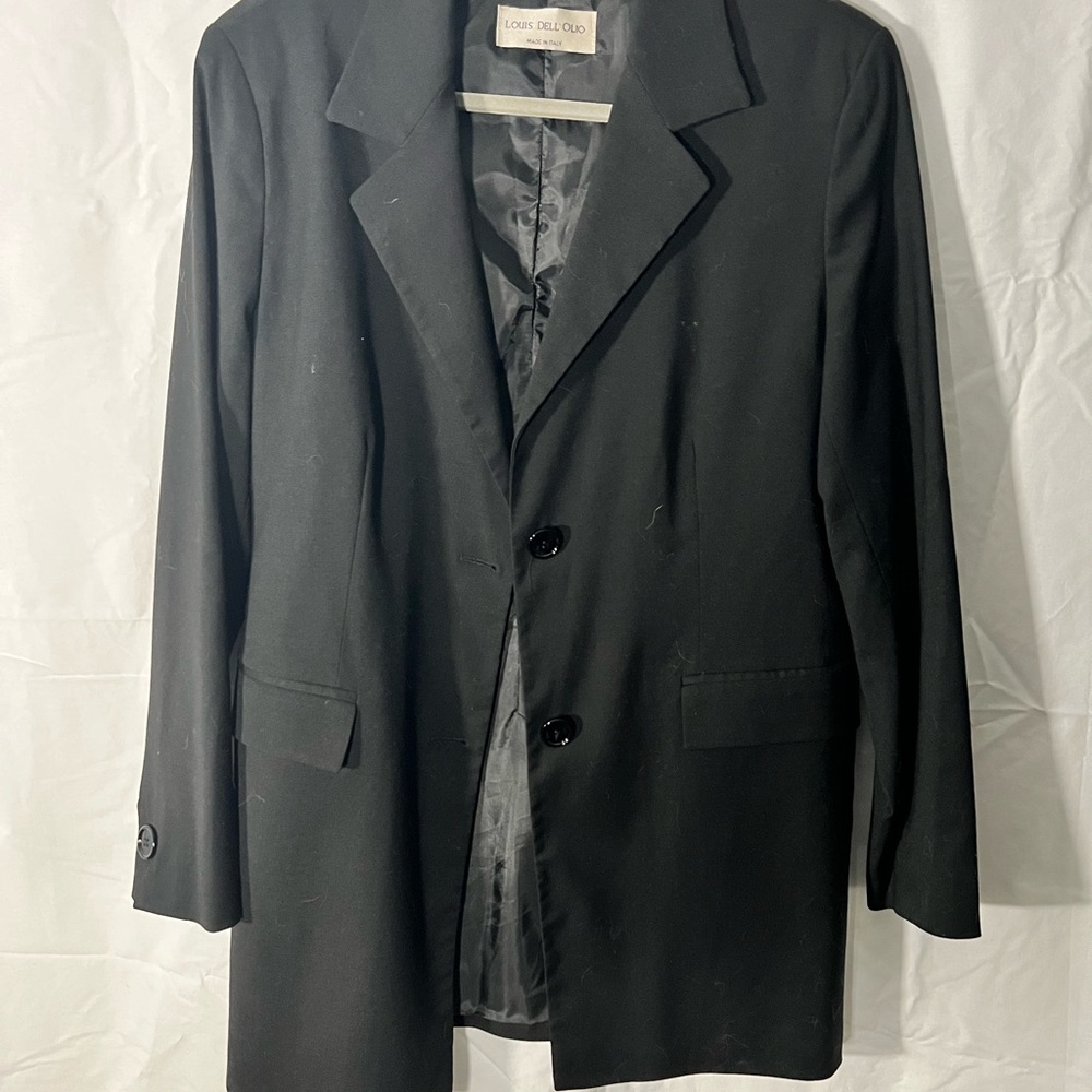 Louis Dell ‘Olio black longline jacket